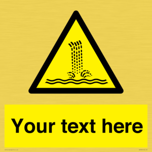 Custom warning artificial waterfall